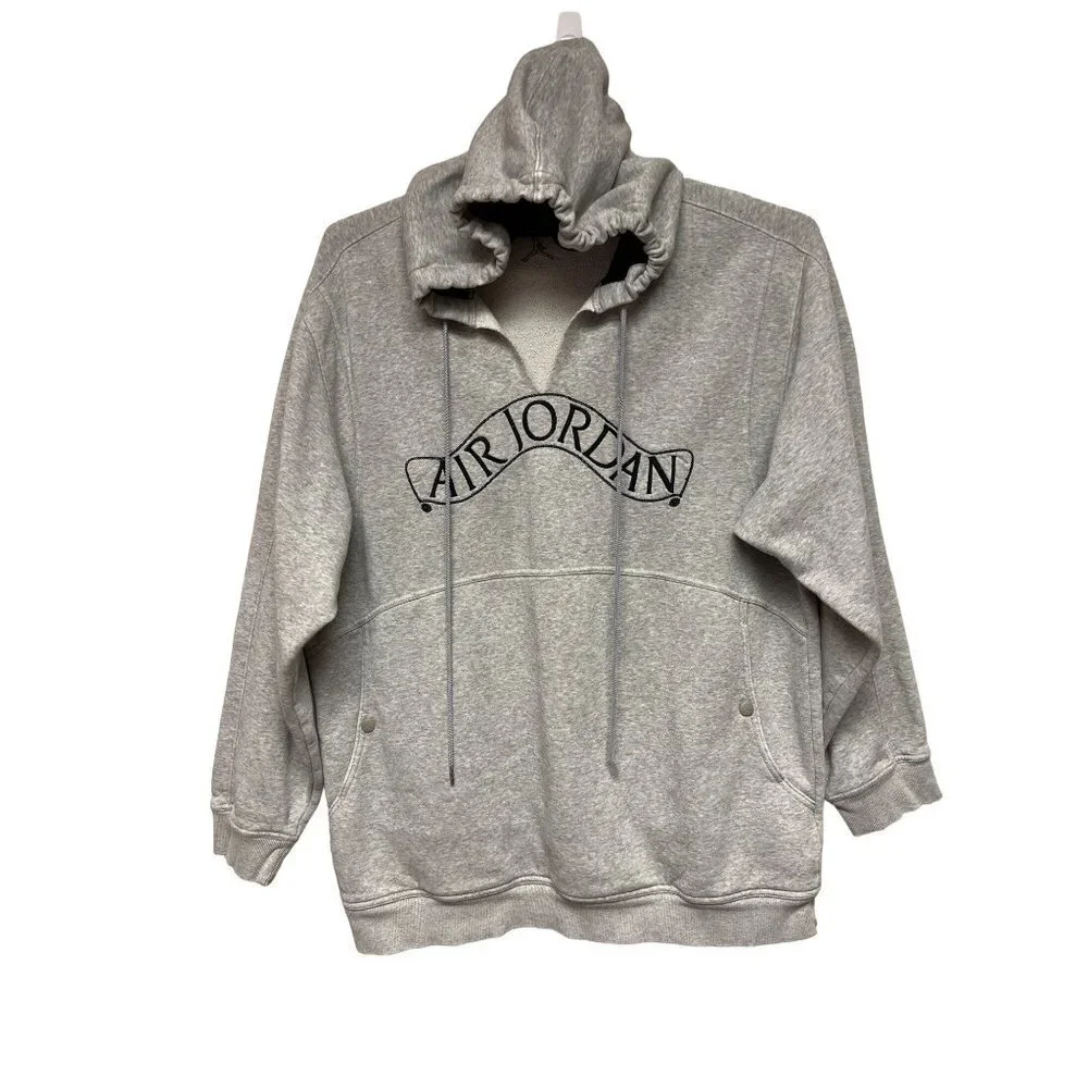 Nike Air Jordan Grey Hooded Sweatshirt Hoodie Men's Size XL